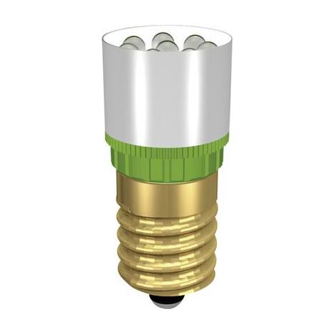 Signal Construct MCRE148372 Voyant de signalisation LED vert ultra E14 12 V/DC, 12 V/AC 37000 mcd