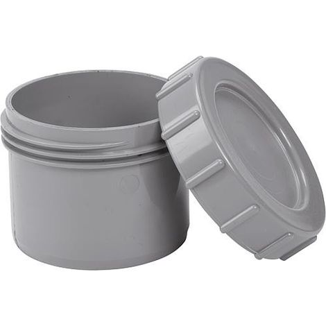 airfit bouchon d'extrémité DN 90 avec capuchon à vis, gris