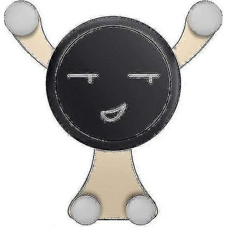 Universelle Auto-Handyhalterung mit automatischer Verriegelung und Smiley-Design für Lüftungsschlitze, kompatibel mit Samsung, Apple und Xiaomi.