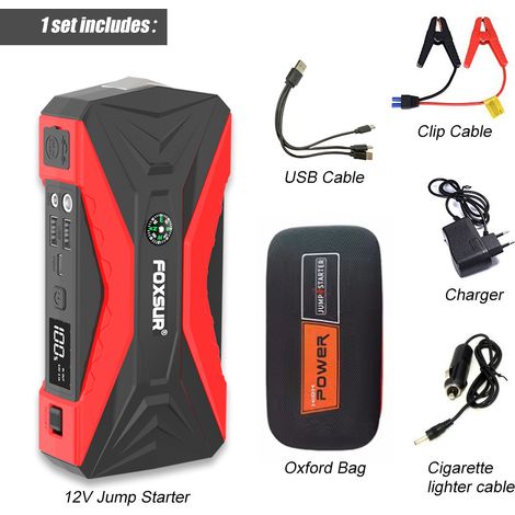 Alimentation de secours pour voiture 12 V, batterie de secours de grande capacité, aide au démarrage, batterie externe mobile (1/5)