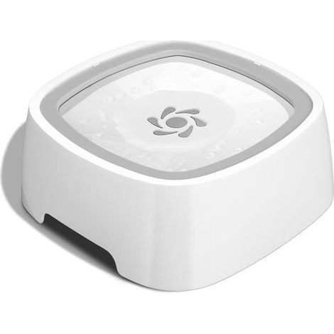 1L Anti-Splash Dog Water Bowl, No-Spill Water Bowl, Drip-Free Bowl, Buoyancy Water Bowl for Dogs, Cats, Puppies, Cocker Spaniels, Gray (1/4)