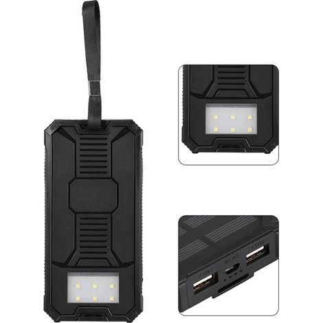 Kit DIY Power Bank Portable 20000mAh - Chargeur Rapide Double USB Noir (1/5)