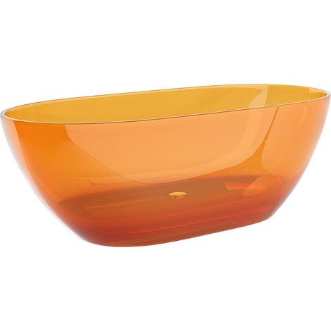 Baignoire îlot translucide - 292L - 160 x 72 x 56 cm - Orange - Résine - SPAVO