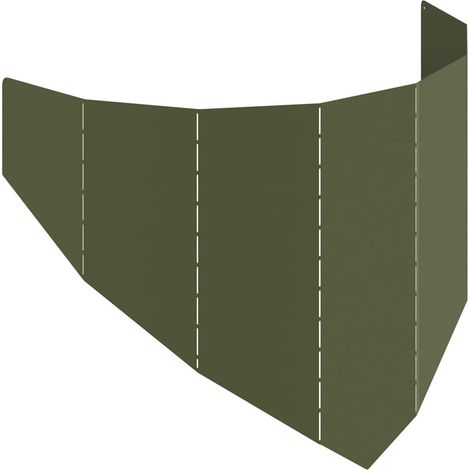 Bordura per Prato 100 x 45 cm Acciaio Verde Oliva vidaXL (1/5)