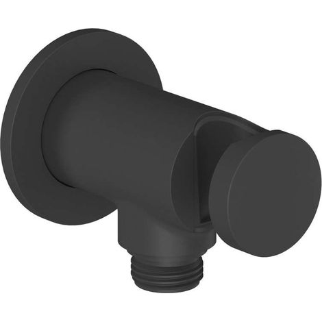 Ravak - Codo de ducha con soporte, negro mate X070563 (1/3)