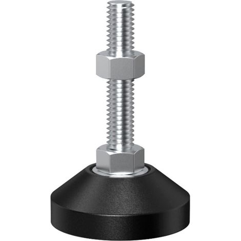 Verstellbare Gummifüße M8, höhenverstellbare Möbelstützen, Gewindemetallfüße für Regale und Möbel (D50M8L50) (1/4)