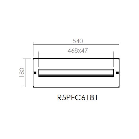 Pannello distribuzione 600x180 DIN 26 moduli elettrici DKC5PFC6181