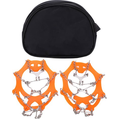 2 pièces Crampons d'Alpinisme 12 Pointes Antidérapants Accessoires Chaussures Neige Taille L (1/5)
