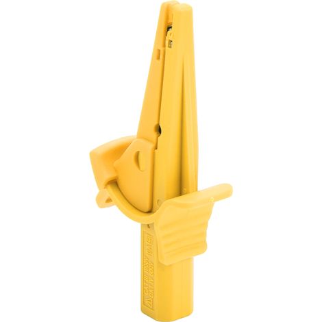 Pince de test isolée, ouverture de sécurité de 20 mm, avec prise banane de 4 mm pour projets électriques automobiles et camions, jaune (1/5)