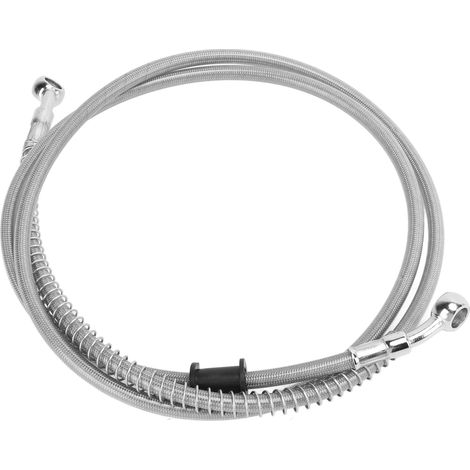 Durites de frein pour moto de 150 cm (59,1 pouces), en acier argenté, PVC, isolation thermique, accessoire universel pour moto (1/5)