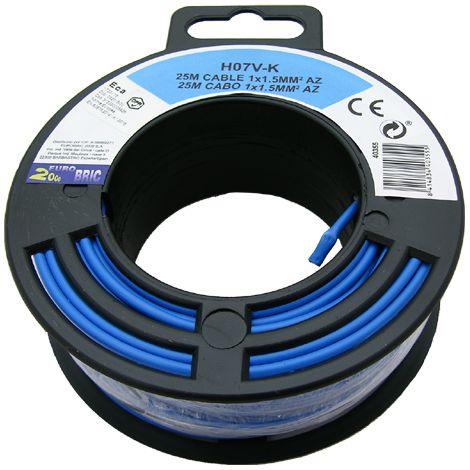 25m cable unipolar H07V-K 1,5mm2 azul