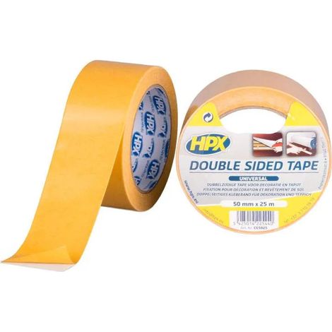 Nastro biadesivo universale, bianco, 50mm x 25m
