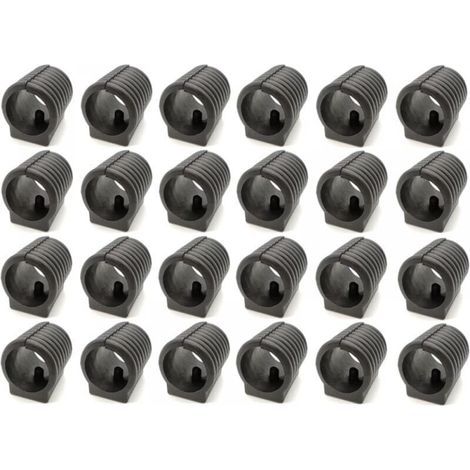 24 pièces Patins pour meubles Patins de Serrage de Tube de Chaise en Plastique Chaise en Plastique pour Pieds de Chaise en Forme de U Patins pour Pieds de Chaise à Attaches pour tubes ronds (1/4)