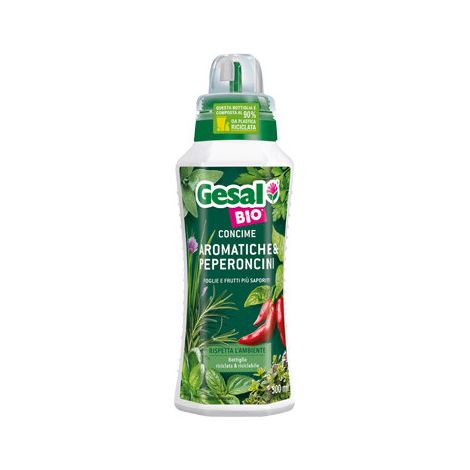 Abono orgánico Gesal para aromáticas y pimientos picantes 500 ml – Sabor intenso y natural