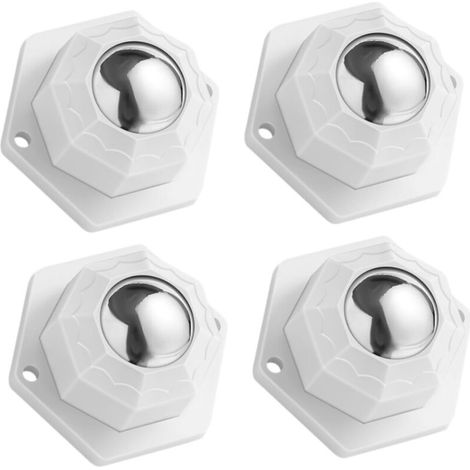 4pièces Lot De Roulettes Pivotantes Autocollantes Degrés Roulettes De Remplacement Pour Meubles De Maison (1/5)
