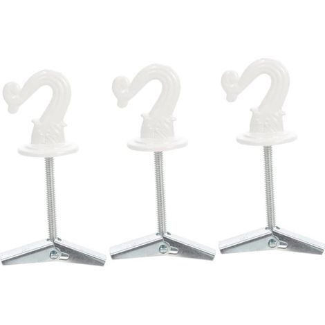 3 crochets garage, zinc, blanc, pour outils et accessoires (1/5)