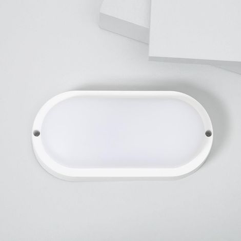 Plafonnier LED Extérieur Ovale 25W Hublot White IP65 96x198 mm 4000K Blanc neutre (1/5)