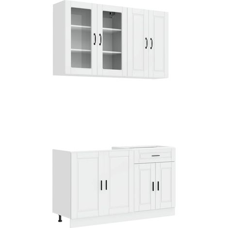 Kitchen Unit PORTO 4 pcs High Gloss White Engineered Wood vidaXL