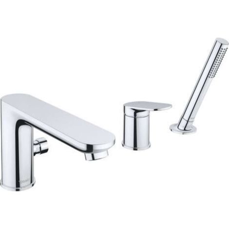 Duravit Wave - Grifo para el borde de bañera, 3 orificios, cromo WA5260000010 (1/2)