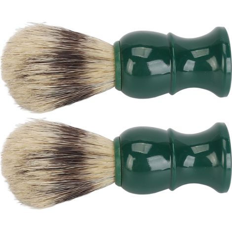 Lot de 2 brosses à barbe pour homme, nettoyantes et nettoyantes, avec manche en résine et poils doux. (1/5)