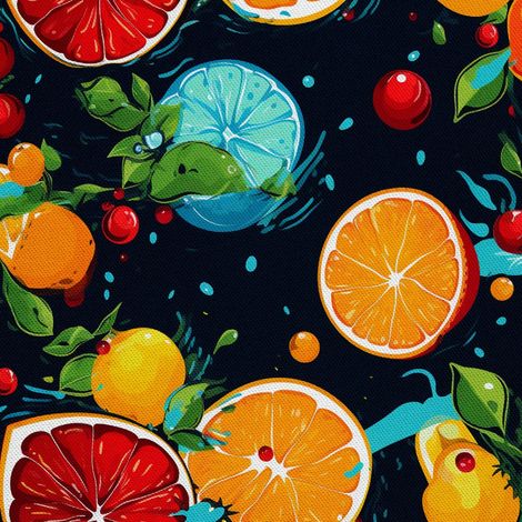 Tela decorativa para exteriores Oxford - Motivo frutal DX6039 (1/5)
