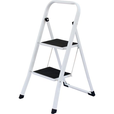 Oypla Foldable 2 Step Ladder Stepladder Non Slip Tread Safety Steel (1/5)