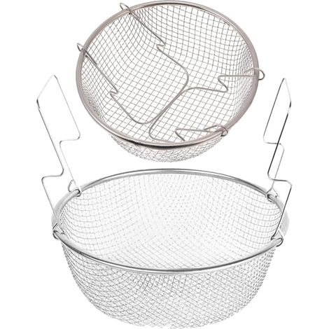 paniers à friture en acier inoxydable avec poignée (1/5)