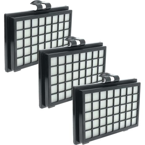 vhbw 3x Filtro compatible con Fakir E 240 aspiradora - filtro Hepa negro blanco (1/4)