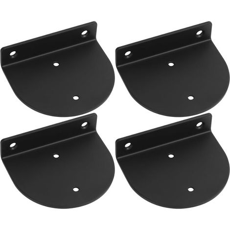 Pcs Floating Wall Shelf Brackets, Metal Wall Shelf Brackets, Invisible Fixing Wall Shelf Support, Black (1/5)