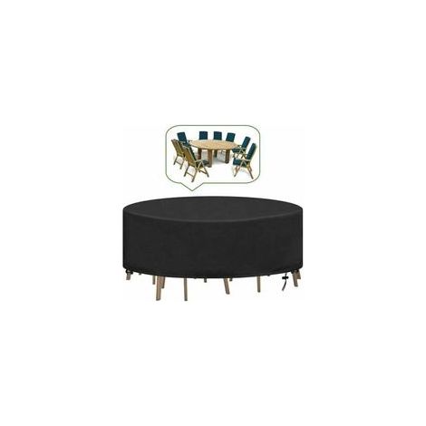 Telo di copertura rotondo per mobili da giardino Ø230 x 100 cm – Tessuto Oxford impermeabile da 120 g/m² – Resistente ai raggi UV e agli strappi – Coulisse elastica (1/4)