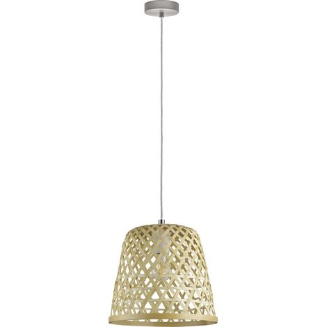 Eglo Pendelleuchte Kirkcolm E27, nickel-matt Deckenlampen & Kronleuchter (1/3)