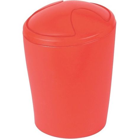 Papelera basculante MOVE 2L Rojo Escarchado Spirella