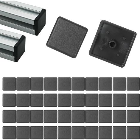 40 pièces embouts profilé aluminium 20x20, embout profilé aluminium embouts de protection profilé aluminium embouts de protection plastique profilé aluminium 20x20 (1/5)