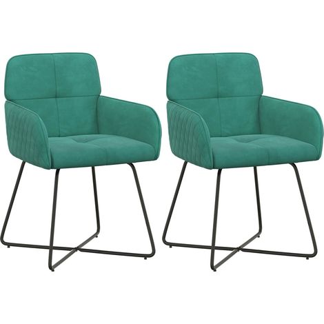 Sedie da pranzo 2 pcs Velluto Turchese 59 x 56,5 x 86 cm vidaXL (1/5)