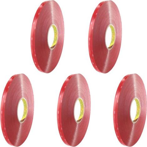 Ruban adhésif 3M 4910 double face VHB acrylique transparente 12mm x 33m x 5 (1/2)