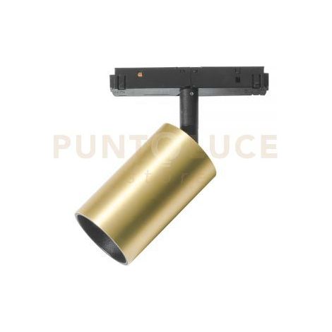 MODENA SP/P - FARETTO PROIETTORE REGOLABILE ORO PER BINARI 48V INCASTRO MAGNETICO LED 3000K 502LM 8W