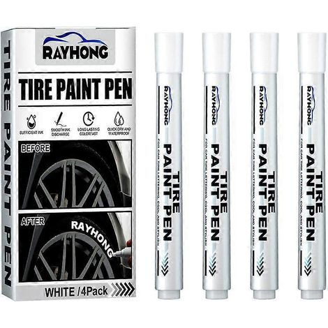 Marqueur de peinture pour pneus de voiture – Outil décoratif et de modification, couleur longue durée (1/4)