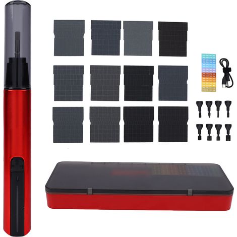 [JAMAIS UTILISÉ]Ponceuse électrique alternative mini stylo de précision rechargeable par USB avec 8 têtes de ponçage et 3 vitesses réglables pour le meulage et le polissage. (1/5)