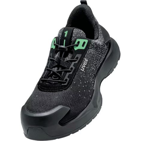 uvex Halbschuhe 1 x-craft S1 PL schwarz grün Weite 11 Größe 48 (1/5)