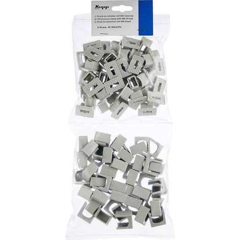 Kopp 343404099-Morsetto ISO 343404099 Buendel, Diametro da 6 a 16 mm, richiudibile, Grigio, 50, M6, Set di 50 Pezzi (1/2)