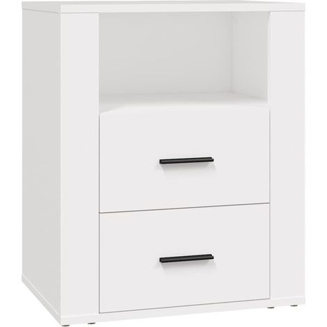 Maison Exclusive - Nachttisch Weiß 50x36x60 cm Holzwerkstoff (1/5)