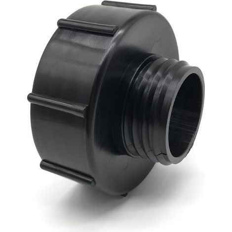 Adattatore IBC da S100x8 a S60x6 – coperchio a filettatura grossa a diametro variabile con rubinetto – valvola per serbatoio dell'acqua piovana – secchio (1/3)