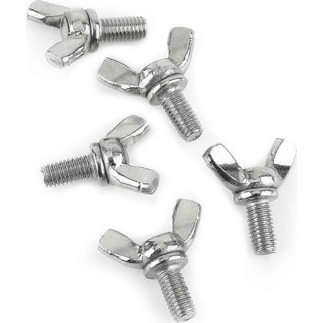 5 boulons à oreilles M6, vis à oreilles en acier inoxydable, vis à oreilles à main [m612mm] (1/5)