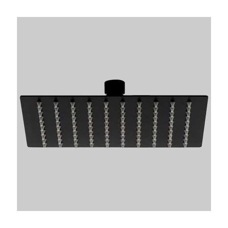 Soffione doccia inox quadro nero