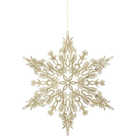 Paris Prix - Sujet De Noël flocon Arabesque 35cm Or (1/2)