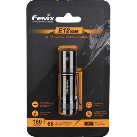 Linterna portátil LED Fenix E12 V2.0 negra (1/3)