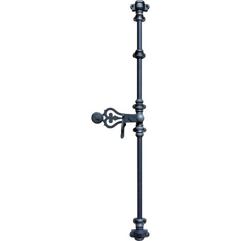 Espagnolette de croisée en fonte type ESP 16 A fintion epoxy noir - Rollinger