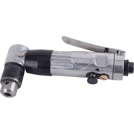 Perceuse Pneumatique Angle Réversible 90° avec Clé de Serrage - Zinc Alloy, Chuck 10mm, 1800 RPM, 0.8MPa