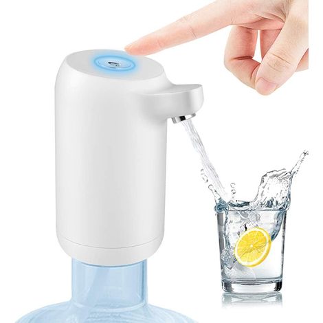 Pompe à eau pour bouteille de 5 gallons, distributeur d'eau rechargeable par USB, pompe à eau électrique portable pour bouteille de 5 gallons, système anti-fuite intégré (1/5)