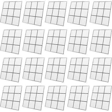 Stickers muraux carrés imperméables à coller, à 9 carreaux, pour cuisine, salle de bain et salon (1/5)